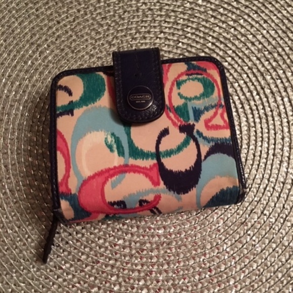 Coach Handbags - Coach Signature C Multi Color Wallet